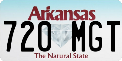 AR license plate 720MGT