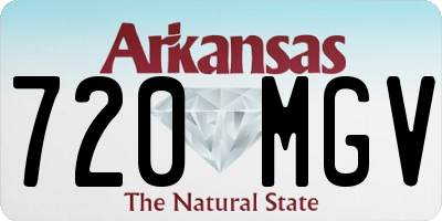 AR license plate 720MGV