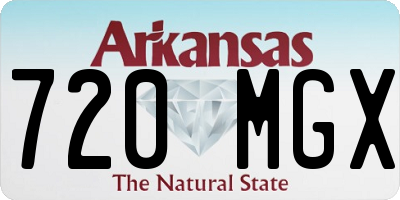 AR license plate 720MGX