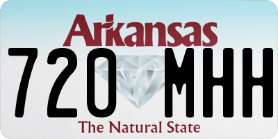AR license plate 720MHH