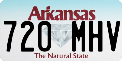 AR license plate 720MHV