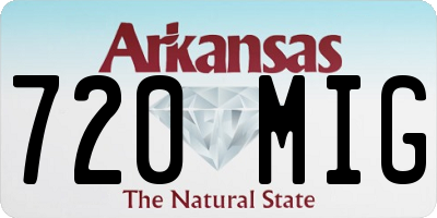 AR license plate 720MIG