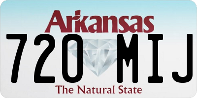 AR license plate 720MIJ
