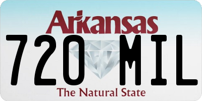 AR license plate 720MIL