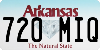AR license plate 720MIQ