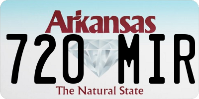 AR license plate 720MIR