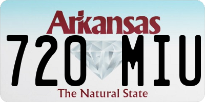 AR license plate 720MIU