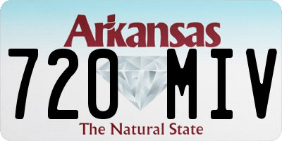 AR license plate 720MIV