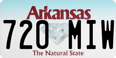 AR license plate 720MIW