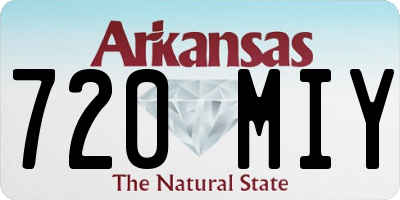 AR license plate 720MIY