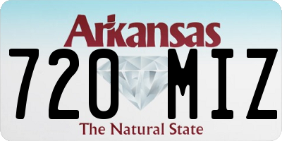 AR license plate 720MIZ