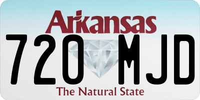 AR license plate 720MJD