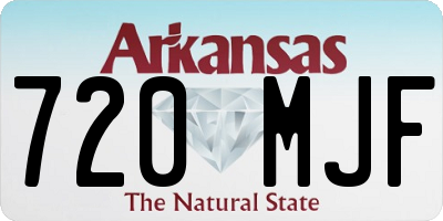 AR license plate 720MJF