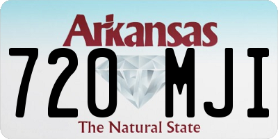 AR license plate 720MJI
