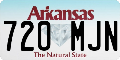 AR license plate 720MJN