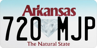 AR license plate 720MJP