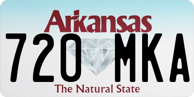 AR license plate 720MKA