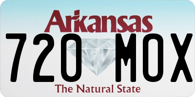 AR license plate 720MOX