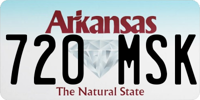 AR license plate 720MSK