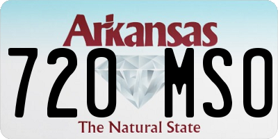AR license plate 720MSO