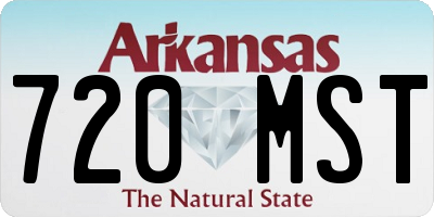 AR license plate 720MST