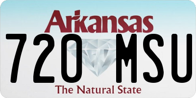 AR license plate 720MSU