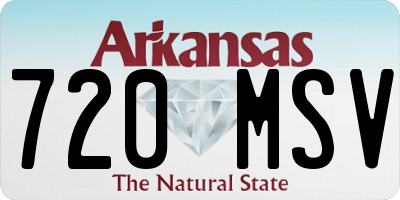 AR license plate 720MSV