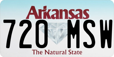 AR license plate 720MSW