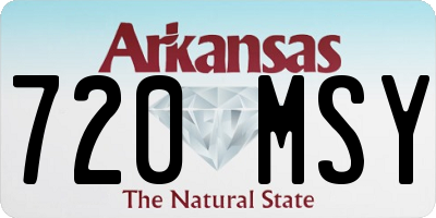AR license plate 720MSY