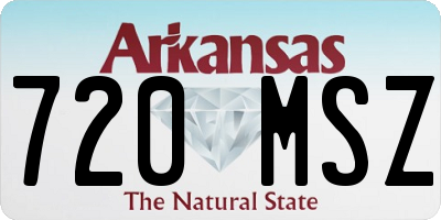 AR license plate 720MSZ