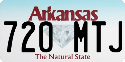 AR license plate 720MTJ