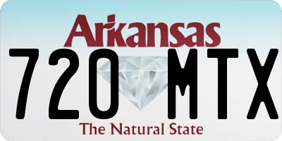 AR license plate 720MTX
