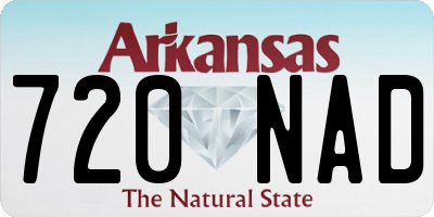 AR license plate 720NAD