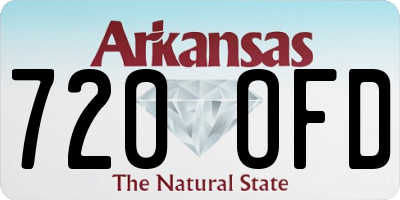 AR license plate 720OFD