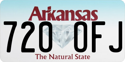 AR license plate 720OFJ