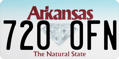 AR license plate 720OFN