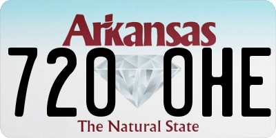 AR license plate 720OHE