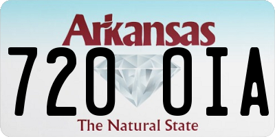 AR license plate 720OIA