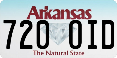 AR license plate 720OID