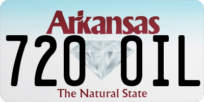 AR license plate 720OIL