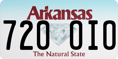 AR license plate 720OIO