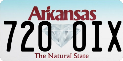 AR license plate 720OIX