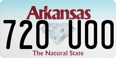 AR license plate 720UOO