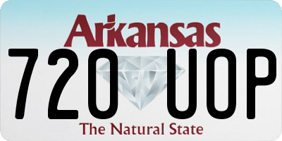 AR license plate 720UOP