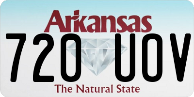 AR license plate 720UOV