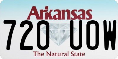 AR license plate 720UOW
