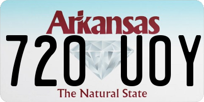 AR license plate 720UOY