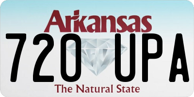 AR license plate 720UPA