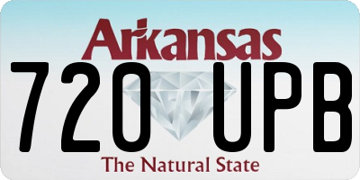 AR license plate 720UPB