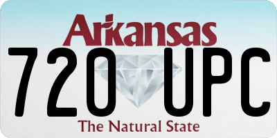 AR license plate 720UPC